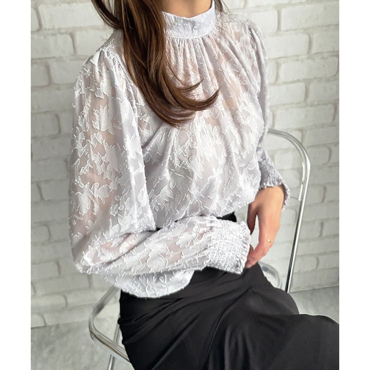 フラワーシャギーブラウス レディース 韓国 | Amulet | 詳細画像12 