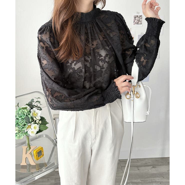 フラワーシャギーブラウス レディース 韓国 | Amulet | 詳細画像23 