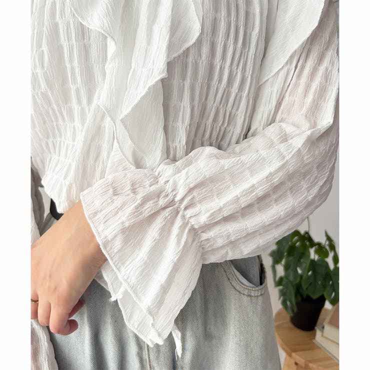 フリルシフォンブラウス レディース 韓国 | Amulet | 詳細画像25 