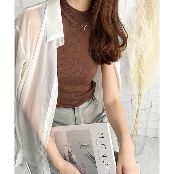 リブノースリーブニット 重ね着 リブ | Amulet | 詳細画像10 