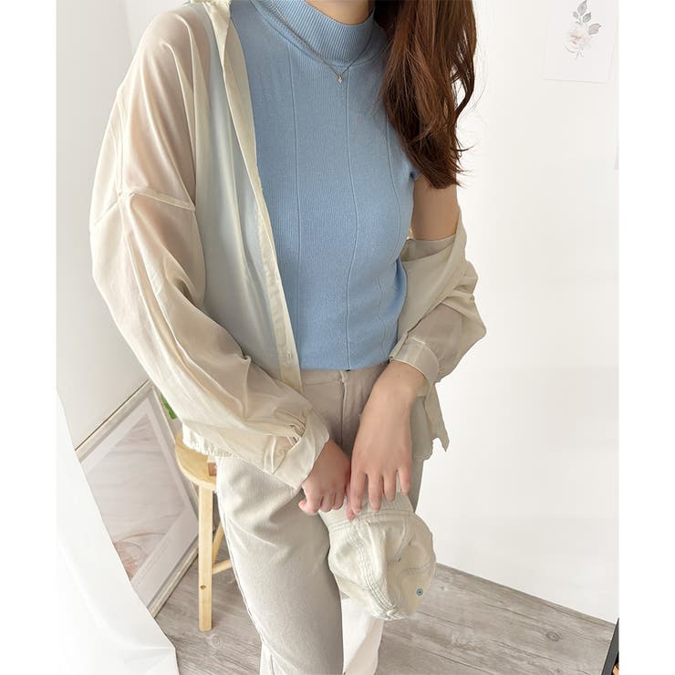 リブノースリーブニット 重ね着 リブ | Amulet | 詳細画像13 