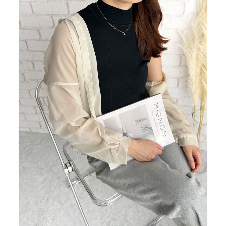 リブノースリーブニット 重ね着 リブ | Amulet | 詳細画像15 