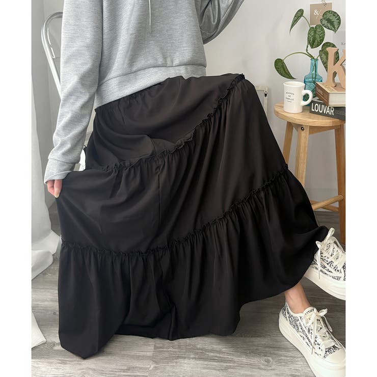 ティアードフレアロングスカート おしゃれ トレンド | Amulet | 詳細画像14 