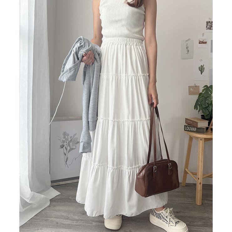 ティアードフレアロングスカート おしゃれ トレンド | Amulet | 詳細画像16 