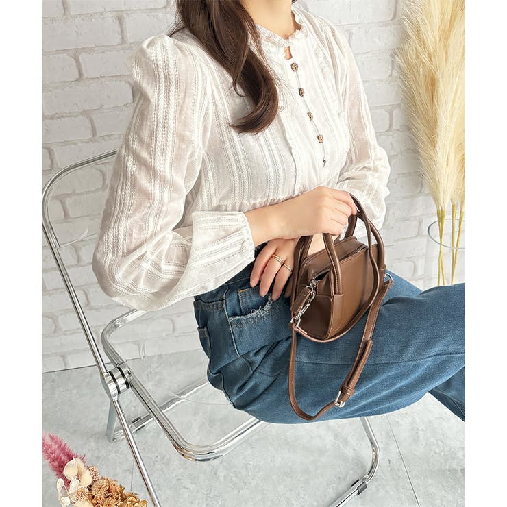 レースライクフリルブラウス ブラウス ギャザー | Amulet | 詳細画像12 