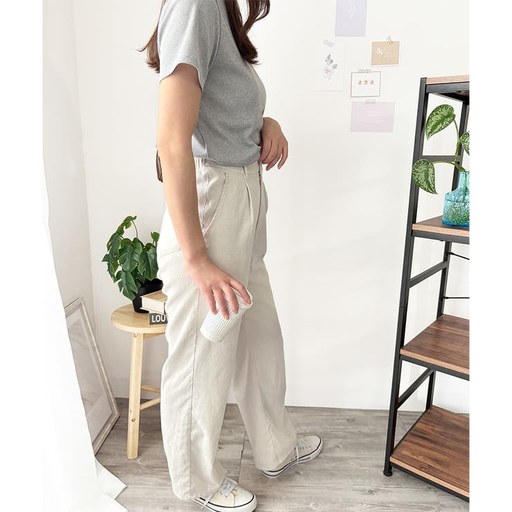 リブタッチVネックトップス リブ 韓国 | Amulet | 詳細画像25 