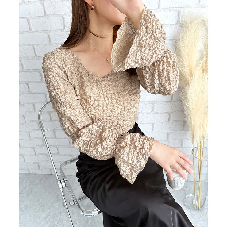 ワッシャータッチボリュームブラウス ブラウス シアー | Amulet | 詳細画像7 