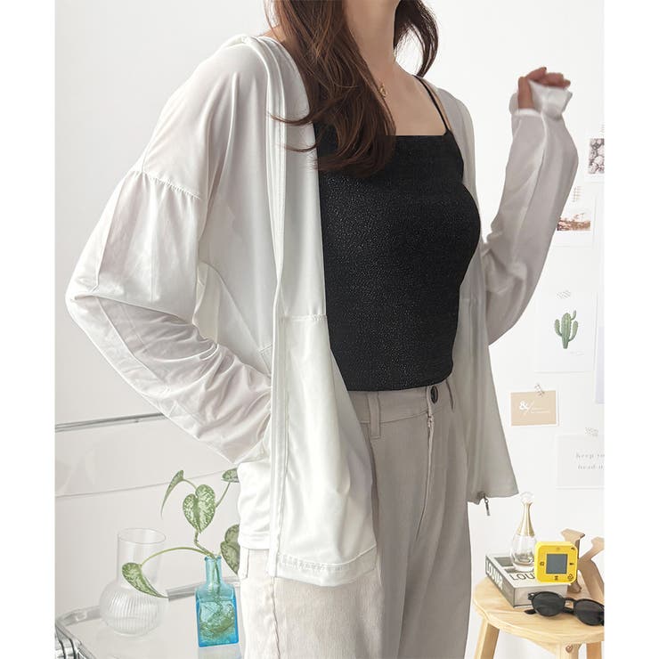 長袖ライトパーカー レディース 無地 | Amulet | 詳細画像12 