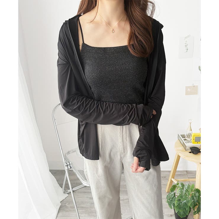 長袖ライトパーカー レディース 無地 | Amulet | 詳細画像7 