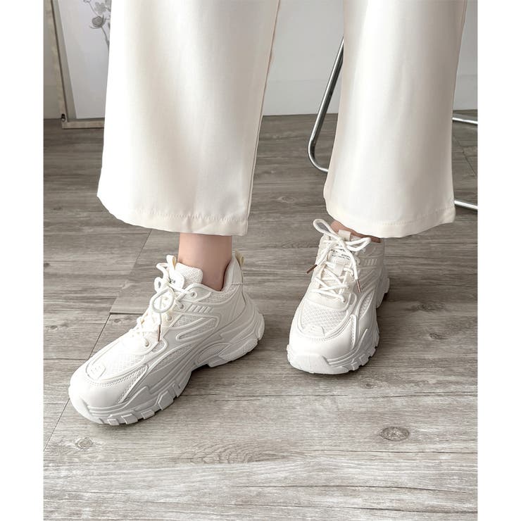 メッシュ切替厚底スニーカー レディース 軽量 | Amulet | 詳細画像13 