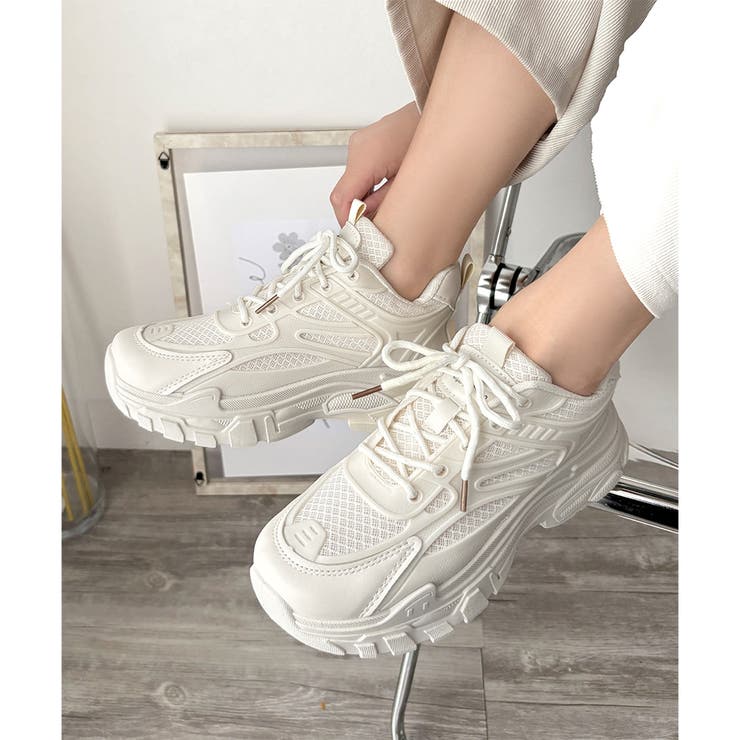 メッシュ切替厚底スニーカー レディース 軽量 | Amulet | 詳細画像17 