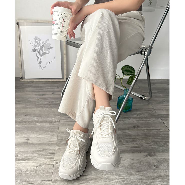 メッシュ切替厚底スニーカー レディース 軽量 | Amulet | 詳細画像19 