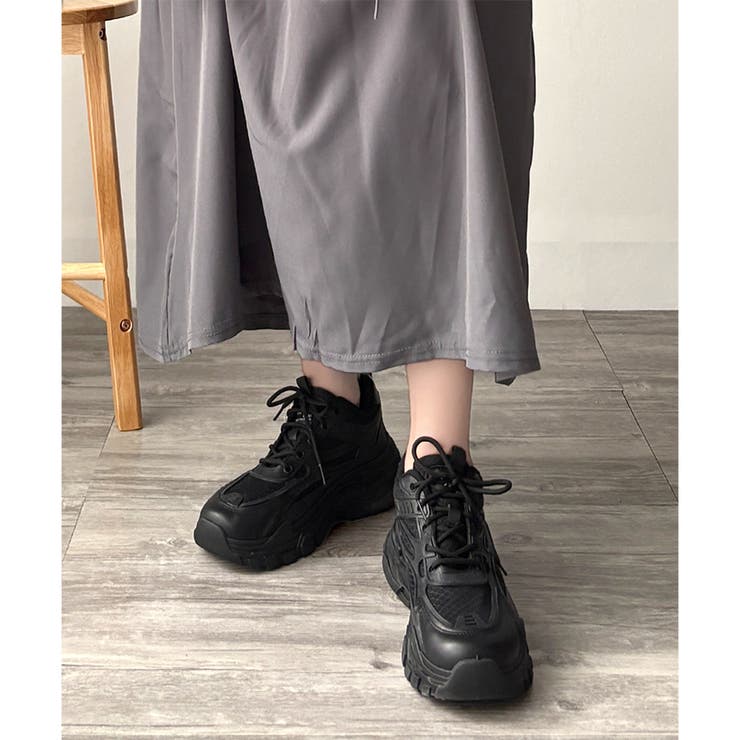 メッシュ切替厚底スニーカー レディース 軽量 | Amulet | 詳細画像22 