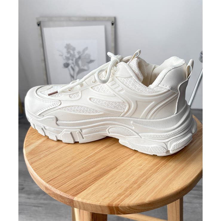 メッシュ切替厚底スニーカー レディース 軽量 | Amulet | 詳細画像31 