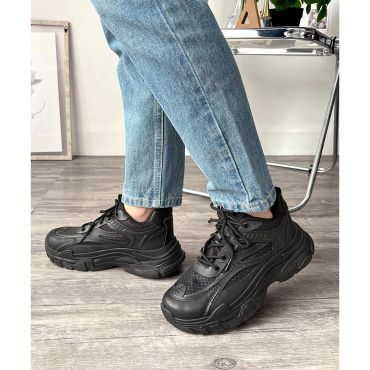 メッシュ切替厚底スニーカー レディース 軽量 | Amulet | 詳細画像4 