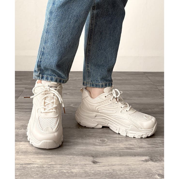 メッシュ切替厚底スニーカー レディース 軽量 | Amulet | 詳細画像8 