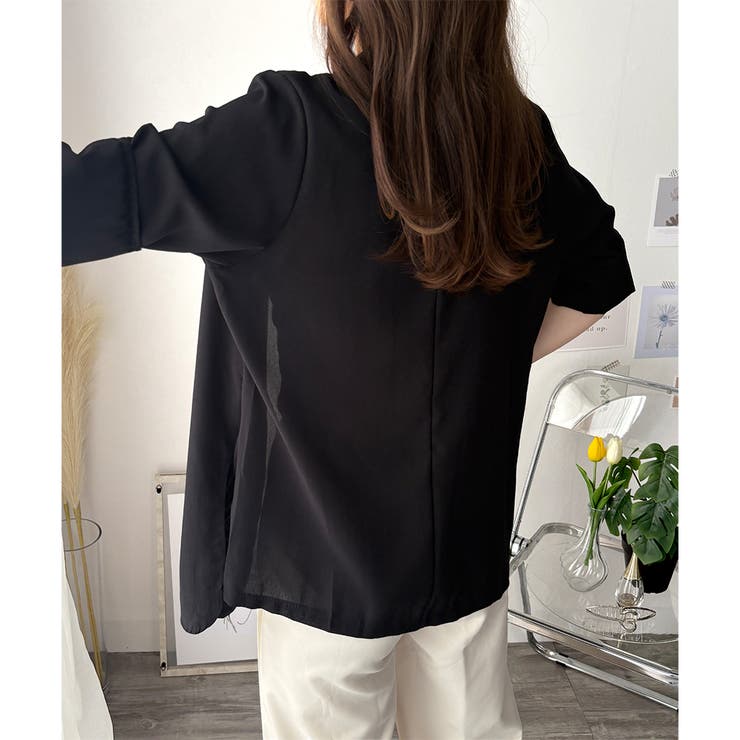 エアリーテーラードジャケット 薄手 レディース | Amulet | 詳細画像15 