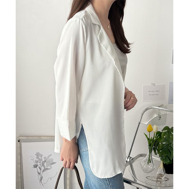 エアリーテーラードジャケット 薄手 レディース | Amulet | 詳細画像28 