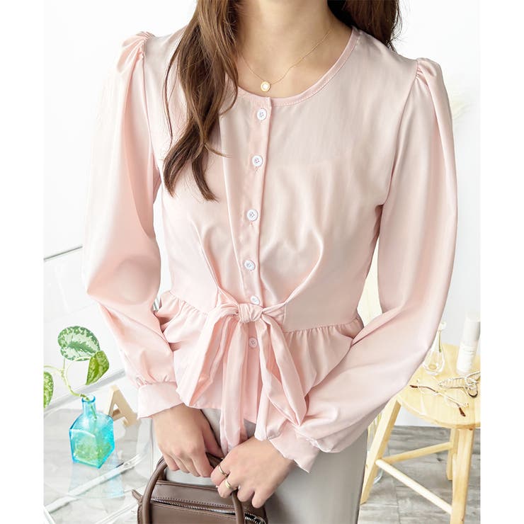 2WAYリボンブラウス レディース 長袖 | Amulet | 詳細画像15 