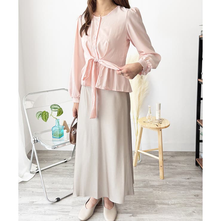 2WAYリボンブラウス レディース 長袖 | Amulet | 詳細画像16 