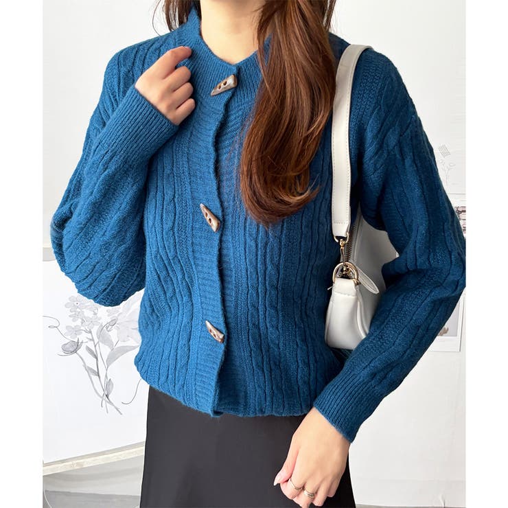 ケーブル風トグルボタンカーディガン レディース 長袖 | Amulet | 詳細画像11 