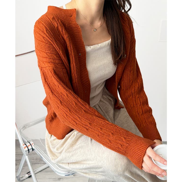 ケーブル風トグルボタンカーディガン レディース 長袖 | Amulet | 詳細画像14 