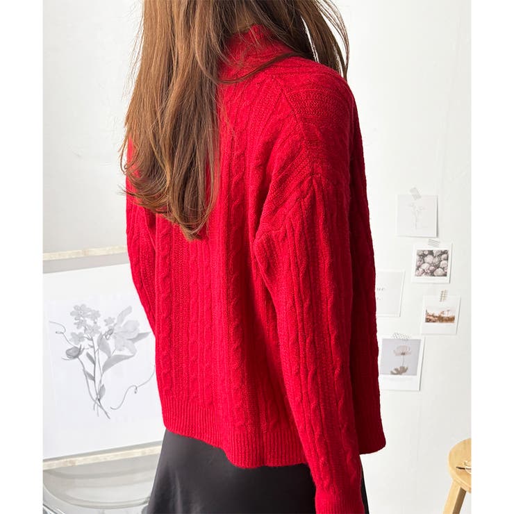 ケーブル風トグルボタンカーディガン レディース 長袖 | Amulet | 詳細画像18 