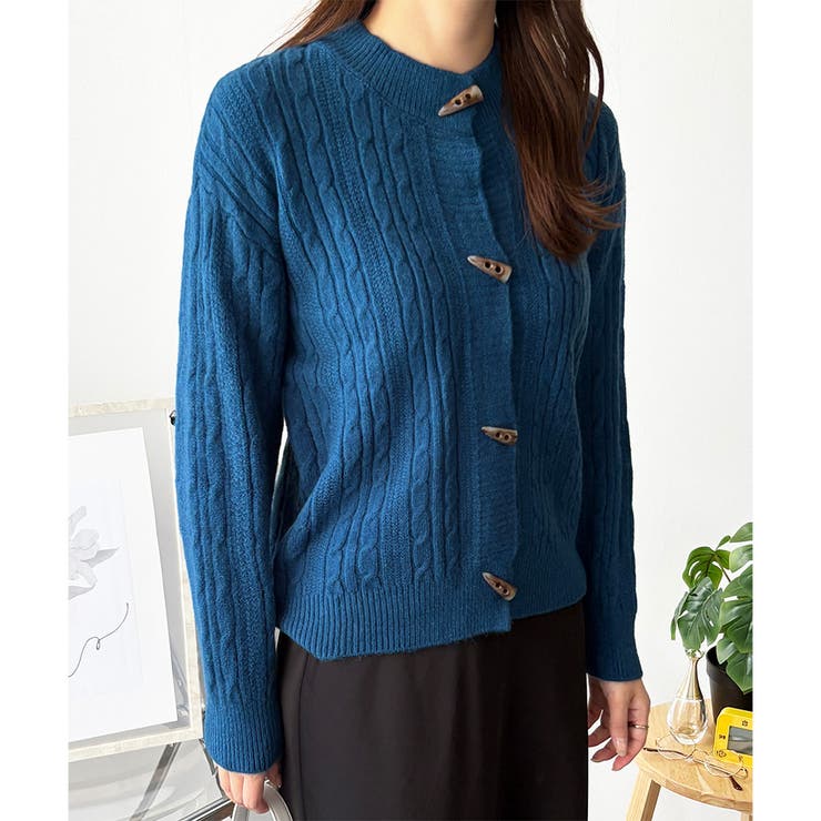 ケーブル風トグルボタンカーディガン レディース 長袖 | Amulet | 詳細画像21 