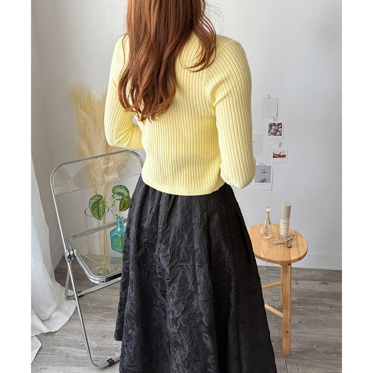 リブVネックニットカーディガン 長袖 薄手 | Amulet | 詳細画像18 