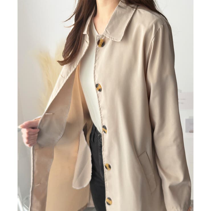 ベーシックステンカラーコート レディース おしゃれ | Amulet | 詳細画像12 