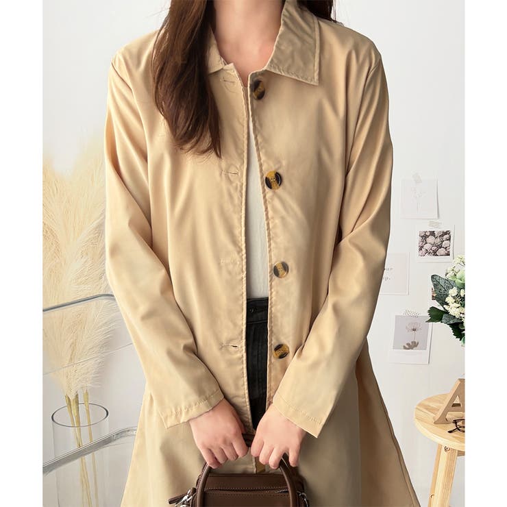 ベーシックステンカラーコート レディース おしゃれ | Amulet | 詳細画像17 