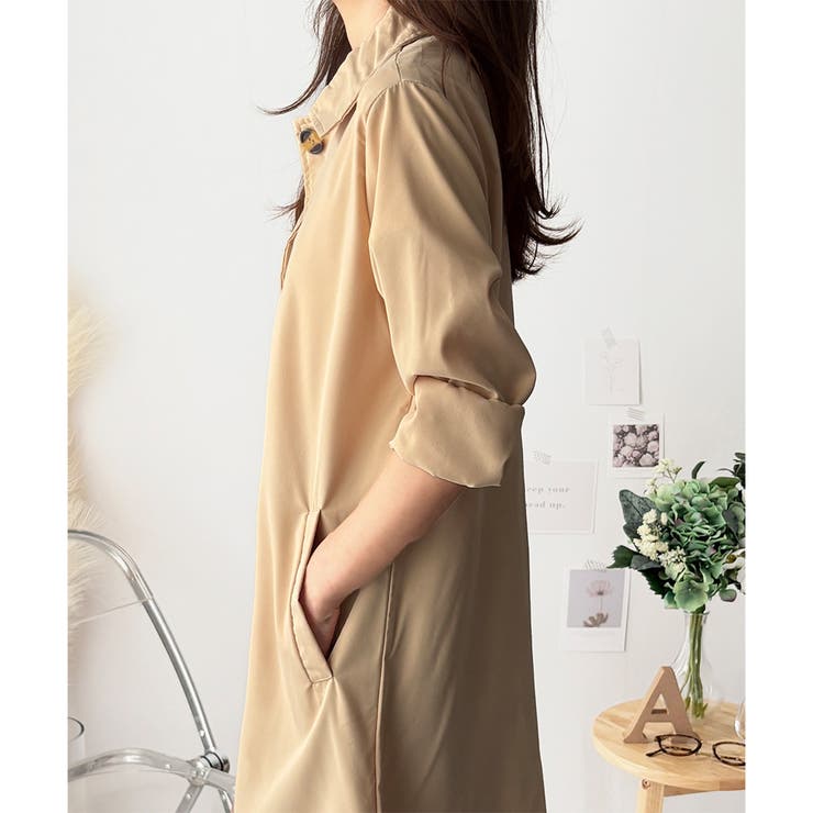 ベーシックステンカラーコート レディース おしゃれ | Amulet | 詳細画像19 