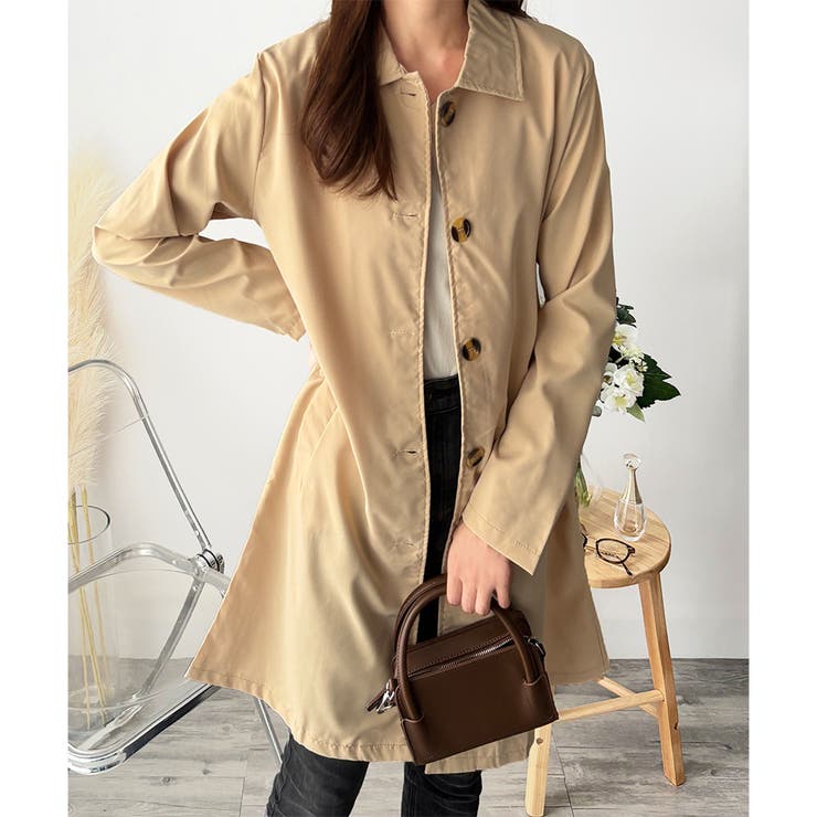 ベーシックステンカラーコート レディース おしゃれ | Amulet | 詳細画像4 