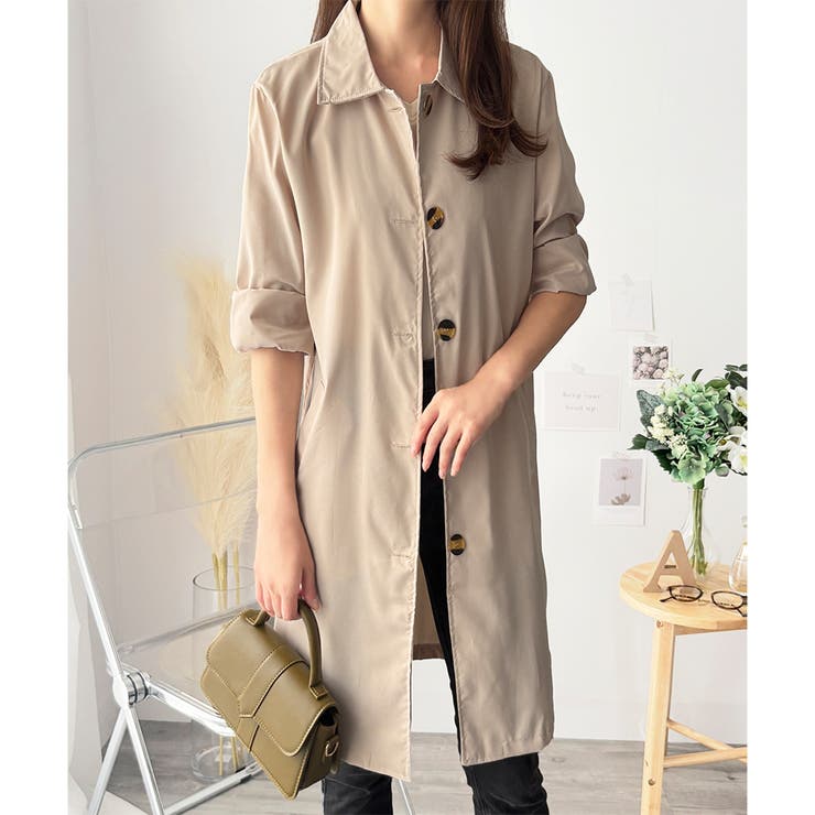 ベーシックステンカラーコート レディース おしゃれ | Amulet | 詳細画像9 