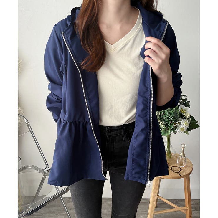 ギャザー切り替えフードブルゾン レディース アウター | Amulet | 詳細画像26 