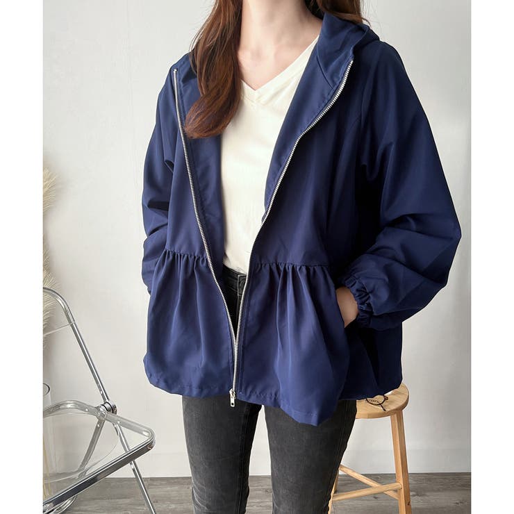 ギャザー切り替えフードブルゾン レディース アウター | Amulet | 詳細画像27 