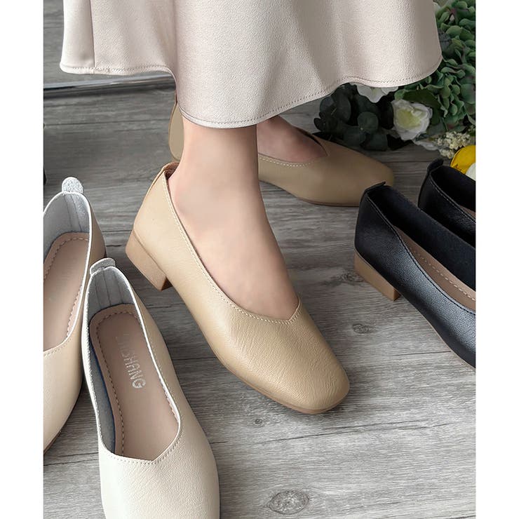 スクエアトゥローヒールパンプス おしゃれ レディース | Amulet | 詳細画像21 