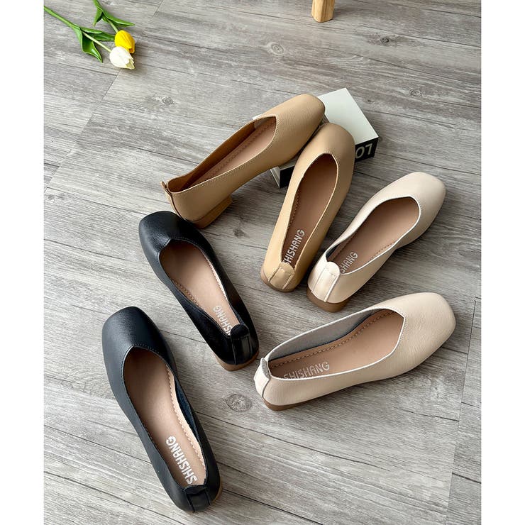 スクエアトゥローヒールパンプス おしゃれ レディース | Amulet | 詳細画像4 