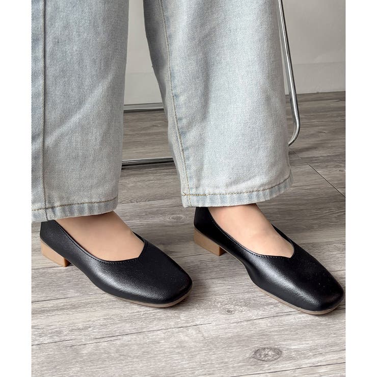 スクエアトゥローヒールパンプス おしゃれ レディース | Amulet | 詳細画像9 