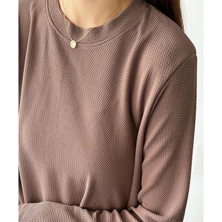 ワッフル風ロングワンピース レディース 長袖 | Amulet | 詳細画像20 