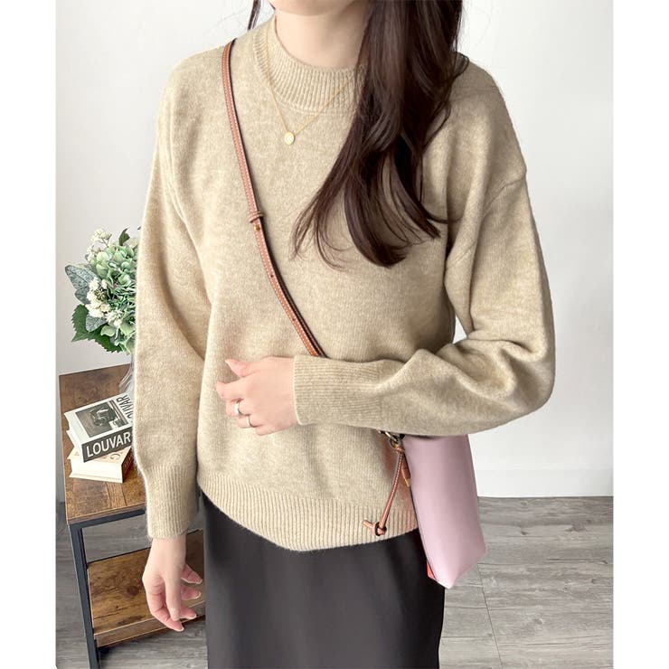 ルーズフィットラウンドネックニットプルオーバー レディース 長袖 | Amulet | 詳細画像14 