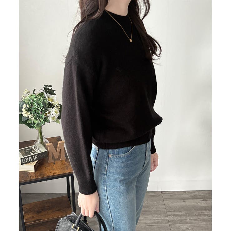 ルーズフィットラウンドネックニットプルオーバー レディース 長袖 | Amulet | 詳細画像22 