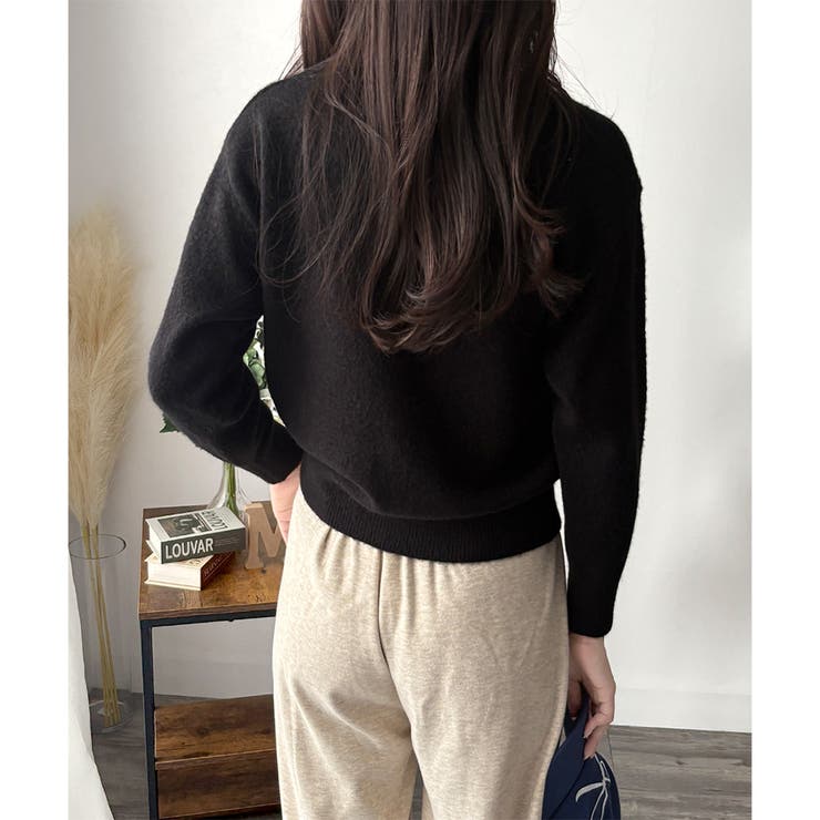 ルーズフィットラウンドネックニットプルオーバー レディース 長袖 | Amulet | 詳細画像23 