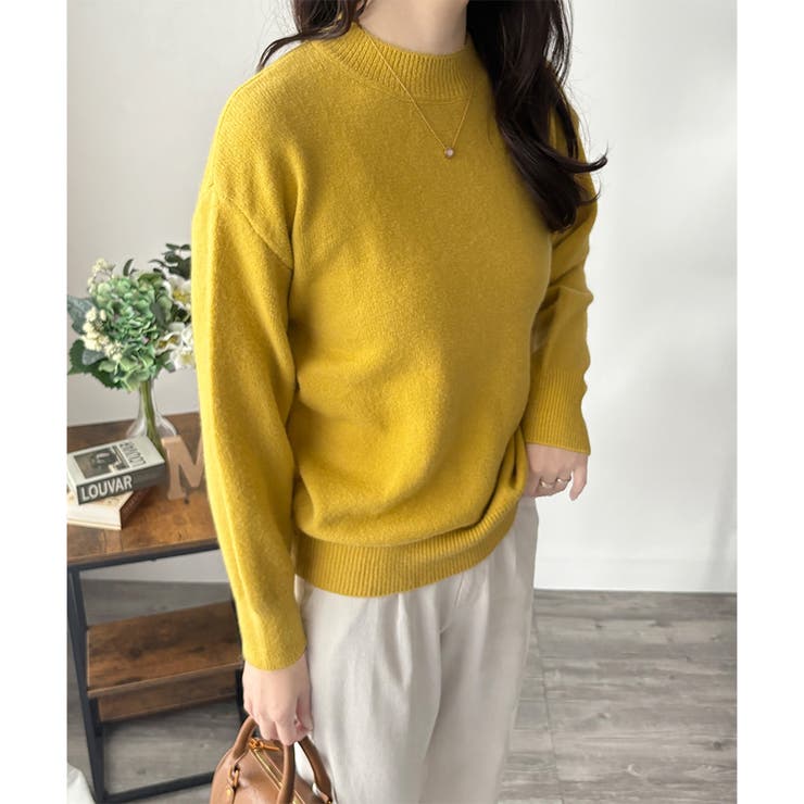 ルーズフィットラウンドネックニットプルオーバー レディース 長袖 | Amulet | 詳細画像25 