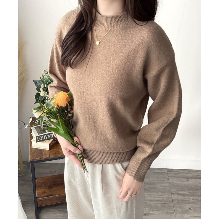 ルーズフィットラウンドネックニットプルオーバー レディース 長袖 | Amulet | 詳細画像8 