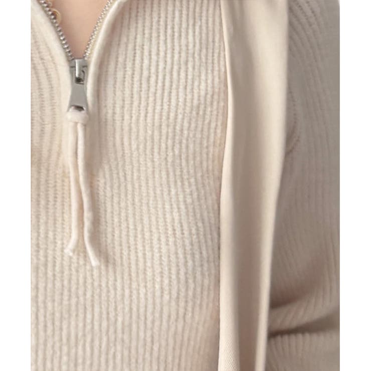 ハーフジップハイネックリブニットセーター レディース 秋冬 | Amulet | 詳細画像26 