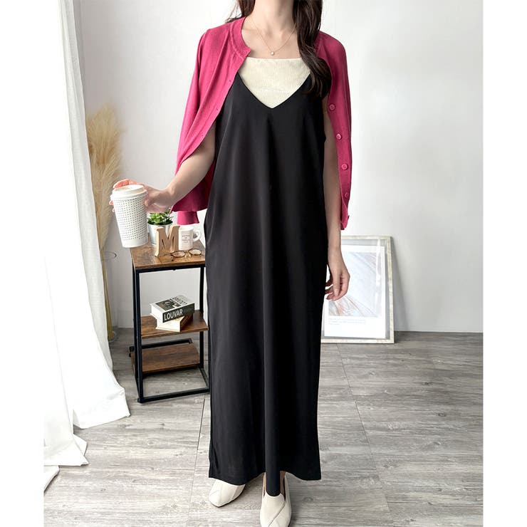 クルーネックボタン長袖ニットカーディガン きれいめ 無地 | Amulet | 詳細画像18 