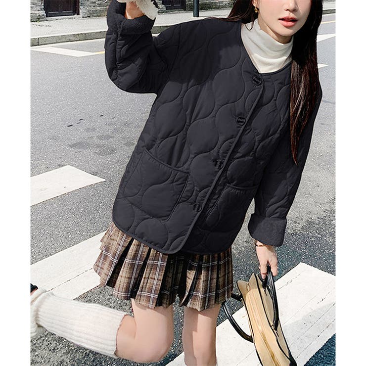 キルティングノーカラーボアアウター レディース 秋冬 | Amulet | 詳細画像10 