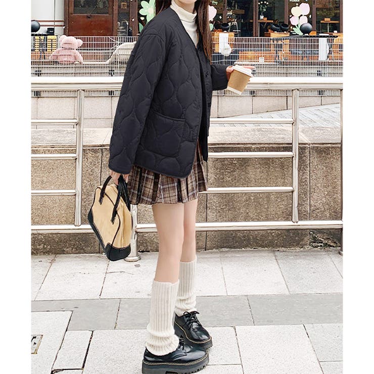 キルティングノーカラーボアアウター レディース 秋冬 | Amulet | 詳細画像12 