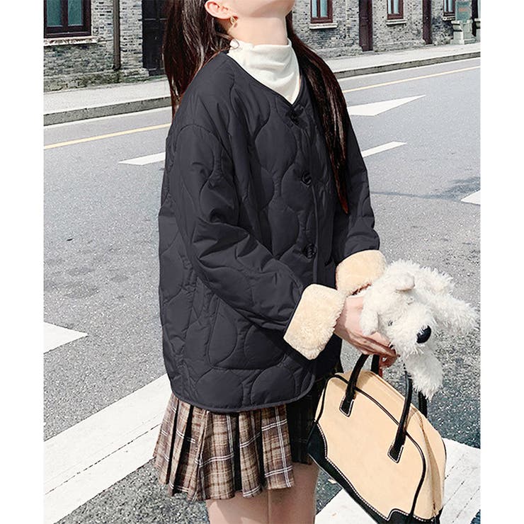 キルティングノーカラーボアアウター レディース 秋冬 | Amulet | 詳細画像13 